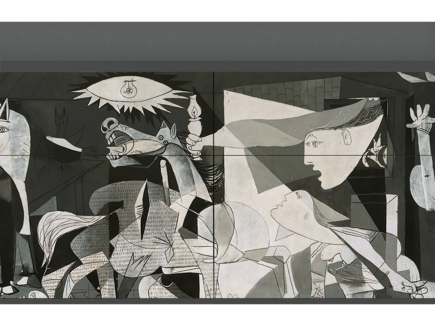 Kredens - 115x85x48 cm - BS4 - Guernica by Picasso, Antracyt