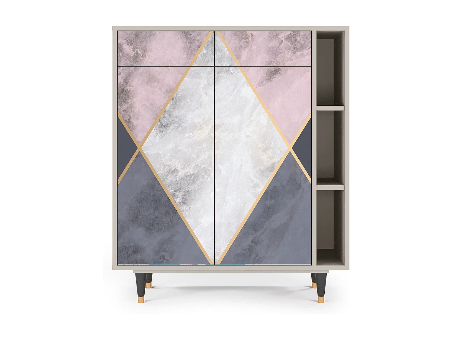 Kredens - 96х110х41 cm - BS6 - Ideal Harmony, Piaskowy