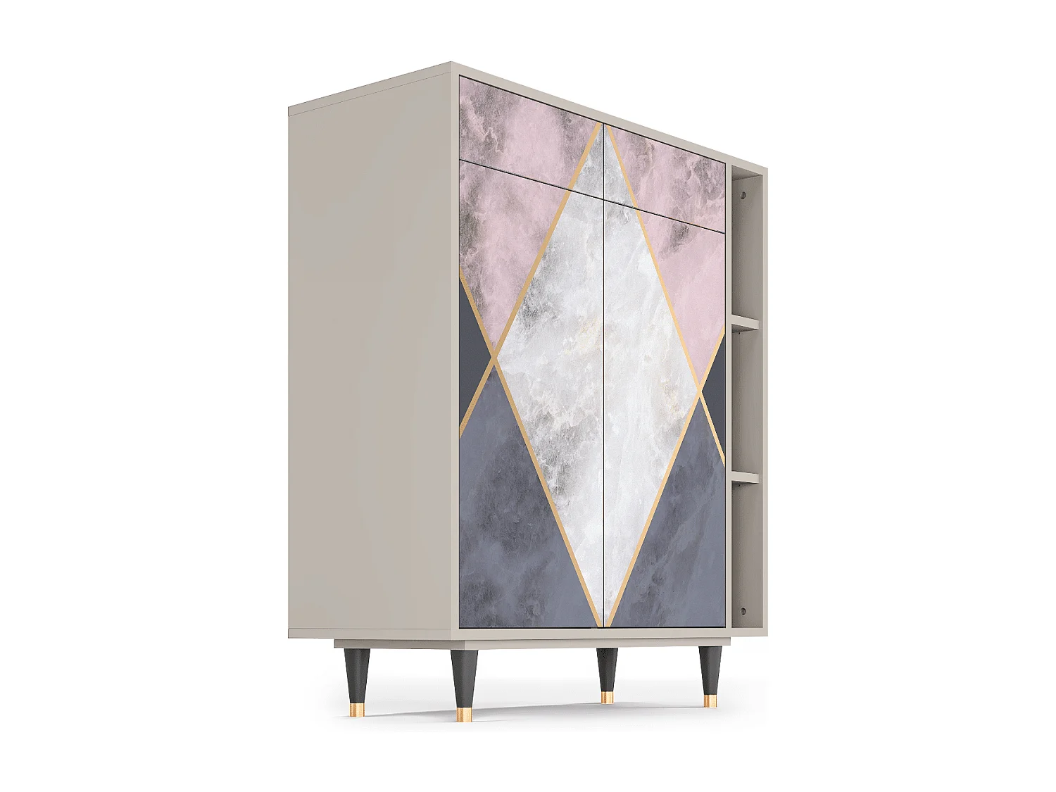 Kredens - 96х110х41 cm - BS6 - Ideal Harmony, Piaskowy