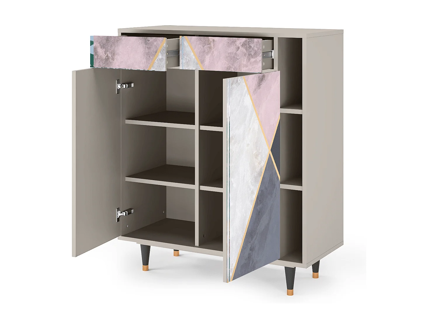 Kredens - 96х110х41 cm - BS6 - Ideal Harmony, Piaskowy