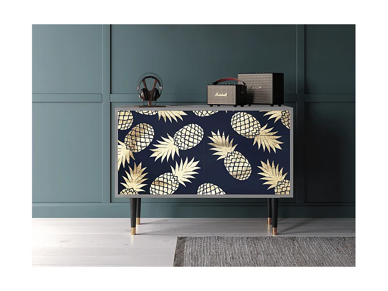 Kredens - 115x85x48 cm - BS4 - Sunny Pineaple, Szary