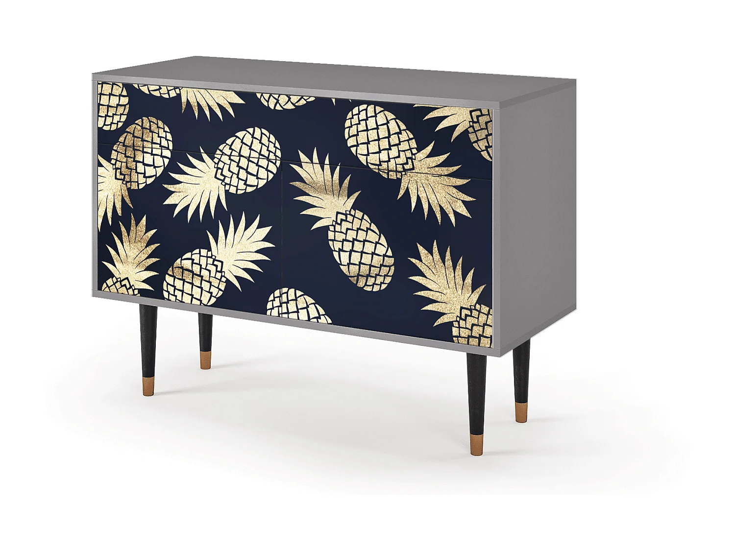 Kredens - 115x85x48 cm - BS4 - Sunny Pineaple, Szary