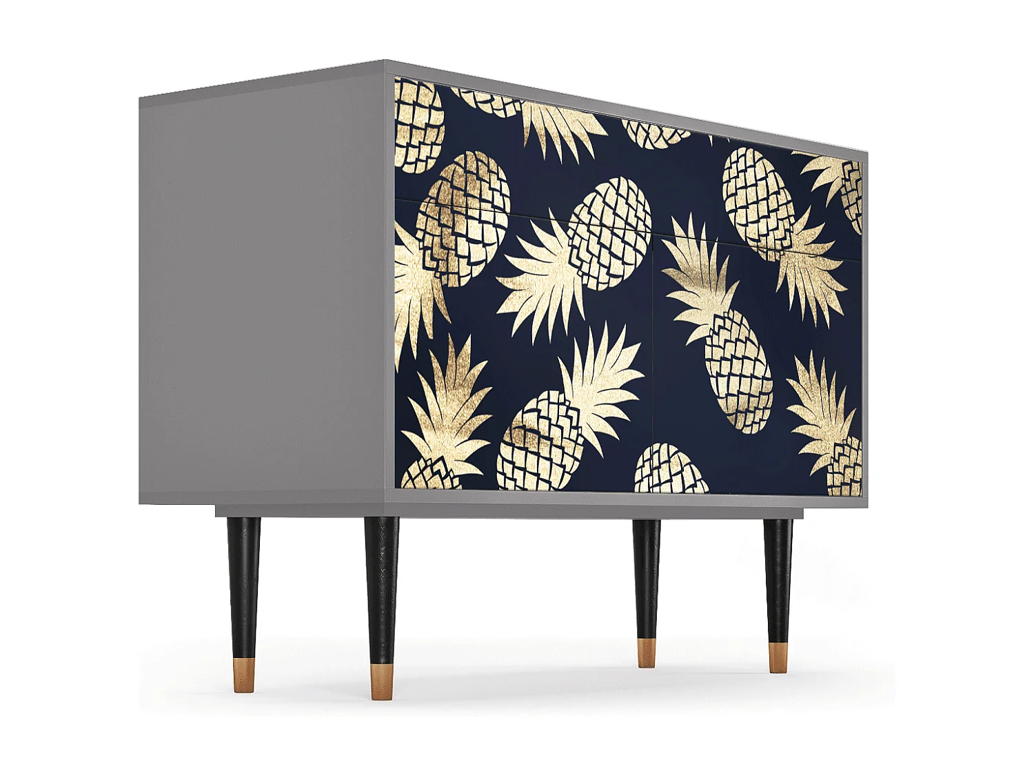 Kredens - 115x85x48 cm - BS4 - Sunny Pineaple, Szary