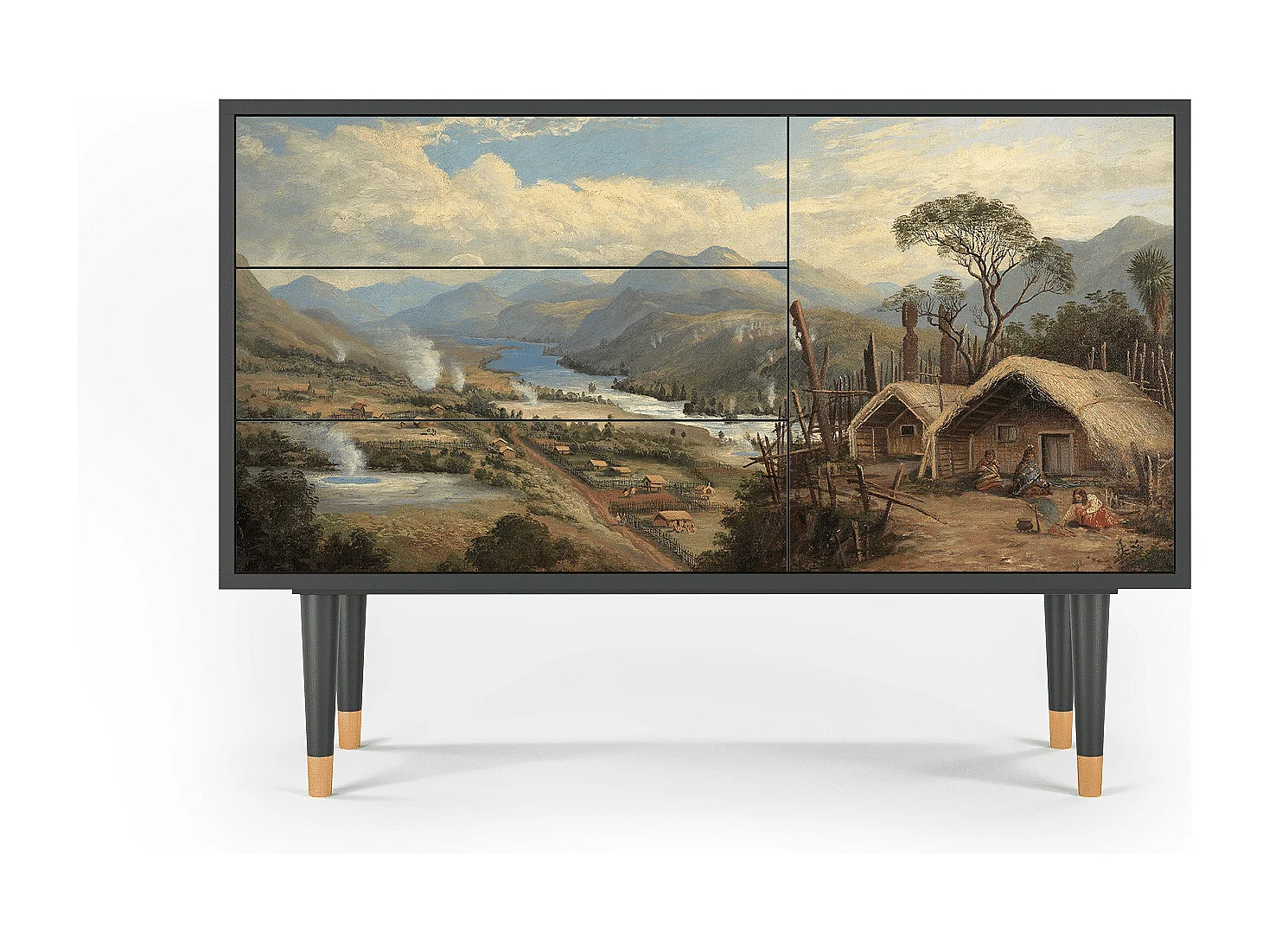 Sideboard - 115х84х41 cm - S3 - View Across the Plains , Anthrazit