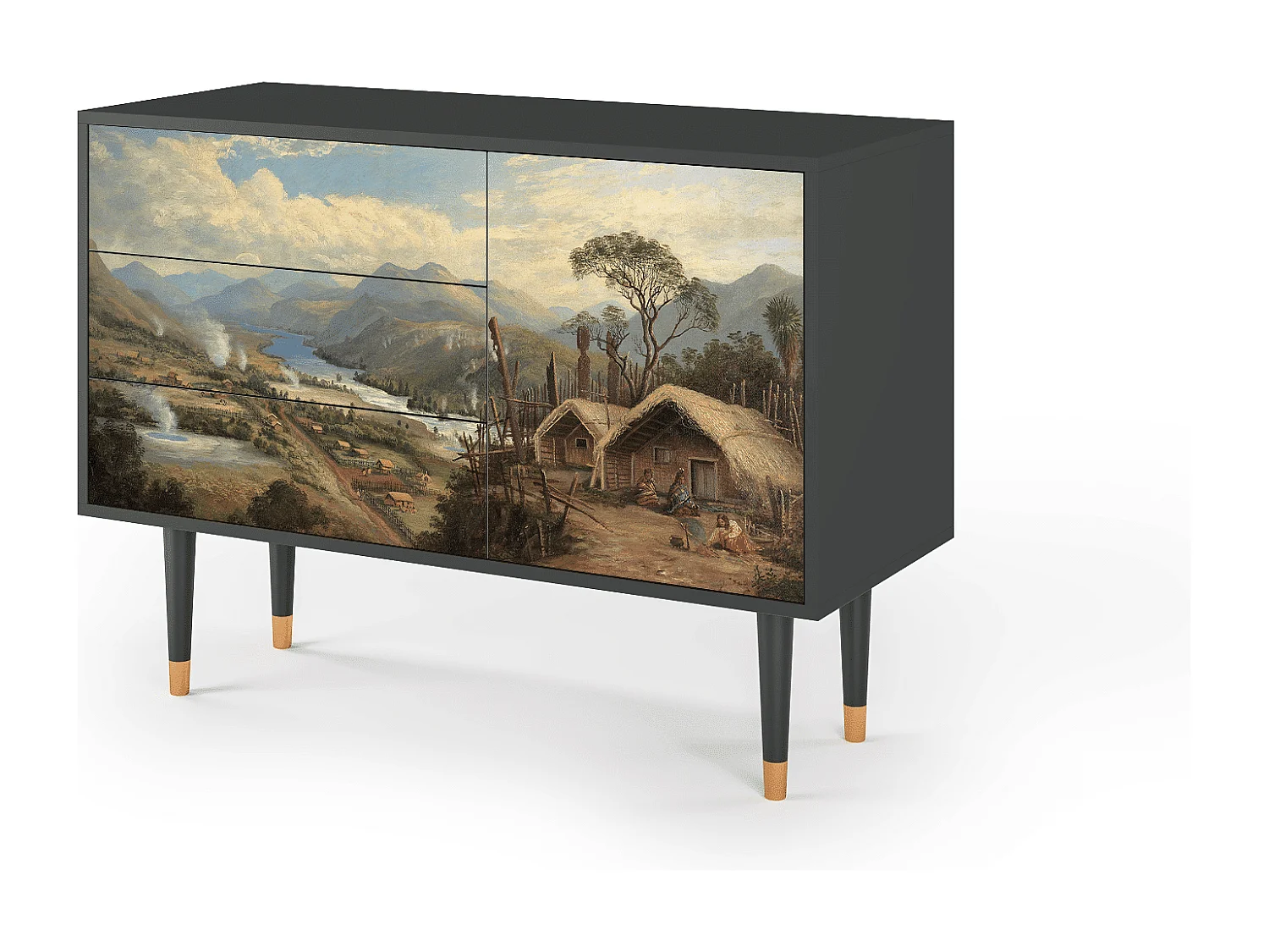 Credenza - 115х84х41 cm - S3 - View Across the Plains , Antracite