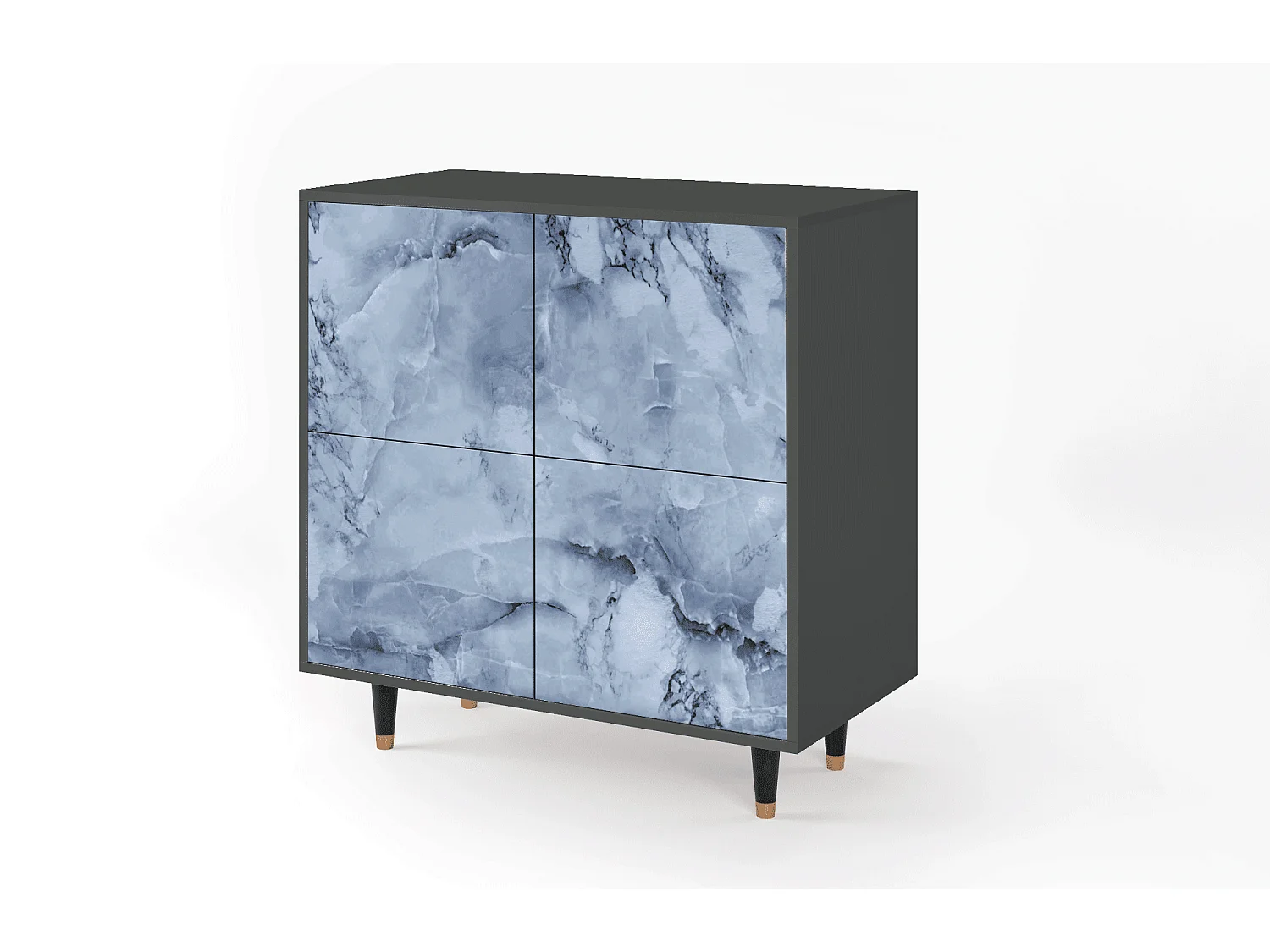 Aparador - 94x96x48 cm - BS3 - Feather Ice, Antracite