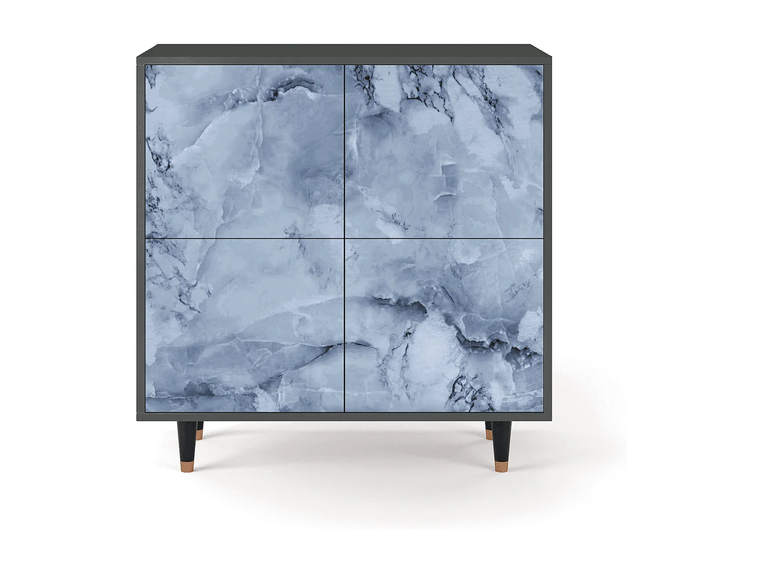 Sideboard - 94x96x48 cm - BS3 - Feather Ice, Anthrazit