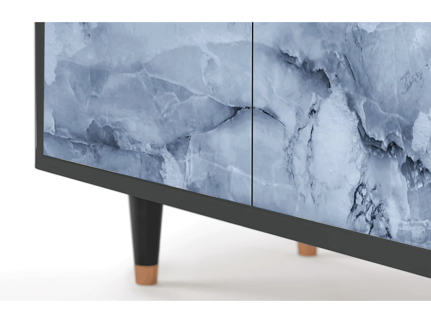 Sideboard - 94x96x48 cm - BS3 - Feather Ice, Anthrazit