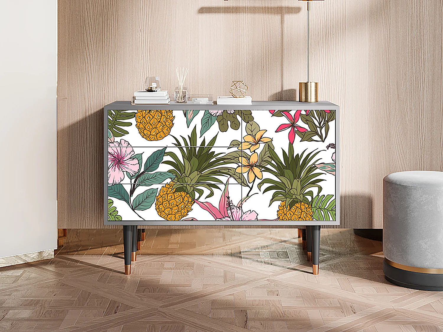 Dressoir - 115х84х41 cm - S3 - Estival Fruit, Grijs