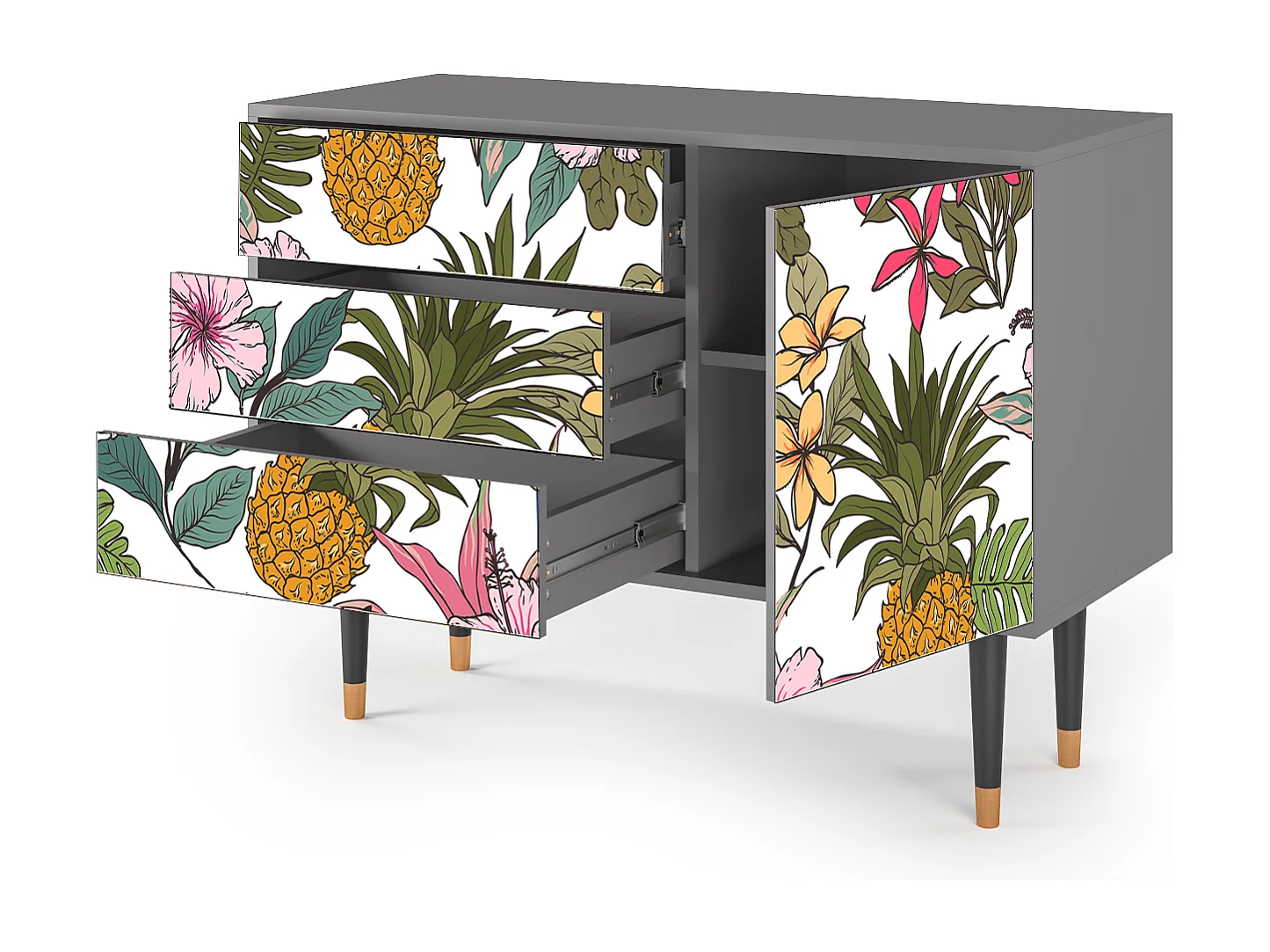 Dressoir - 115х84х41 cm - S3 - Estival Fruit, Grijs