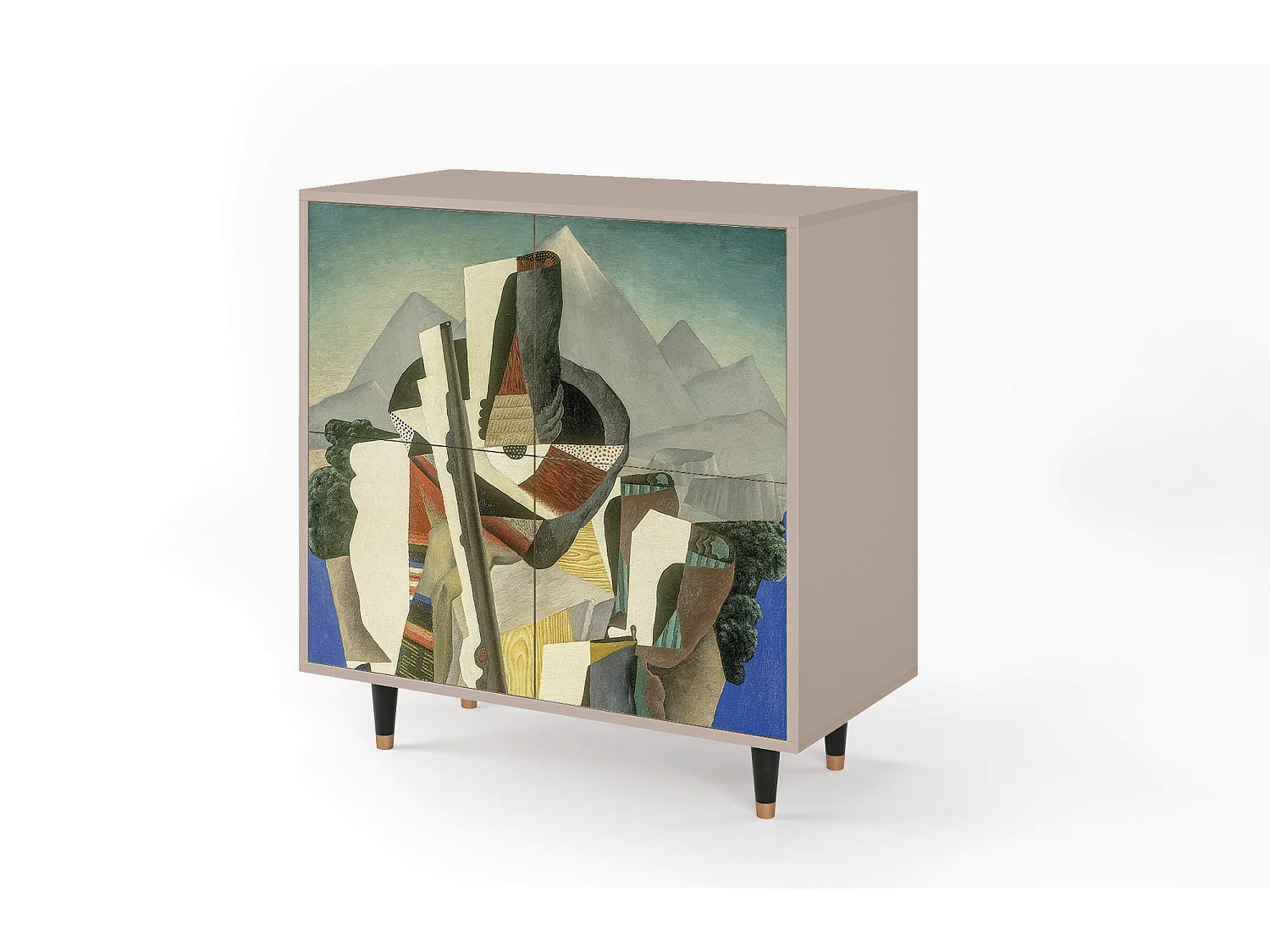 Credenza - 94x96x48 cm - BS3 - The Cubist Paintings , Latte