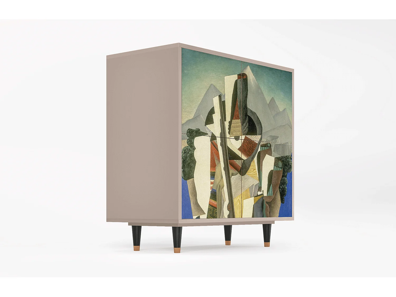 Credenza - 94x96x48 cm - BS3 - The Cubist Paintings , Latte