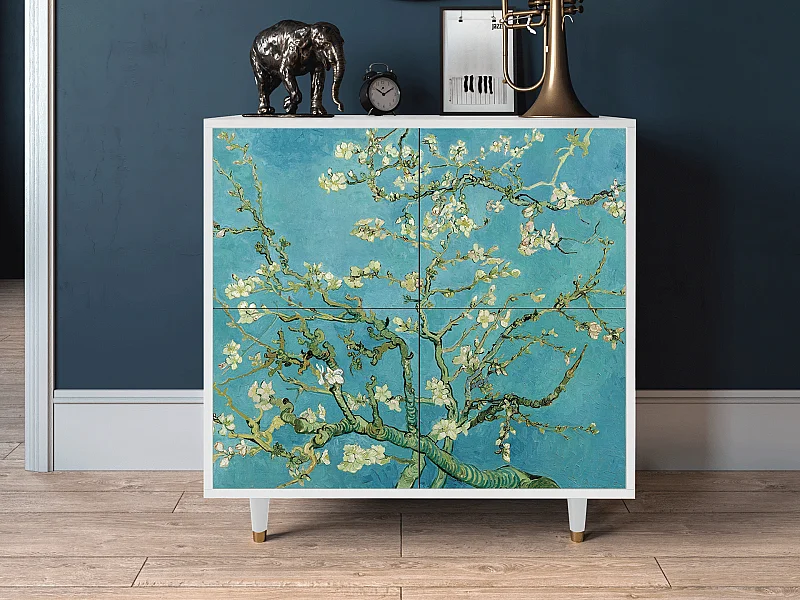 Sideboard - 94x96x48 cm - BS3 - Almond Blossom, Weiß