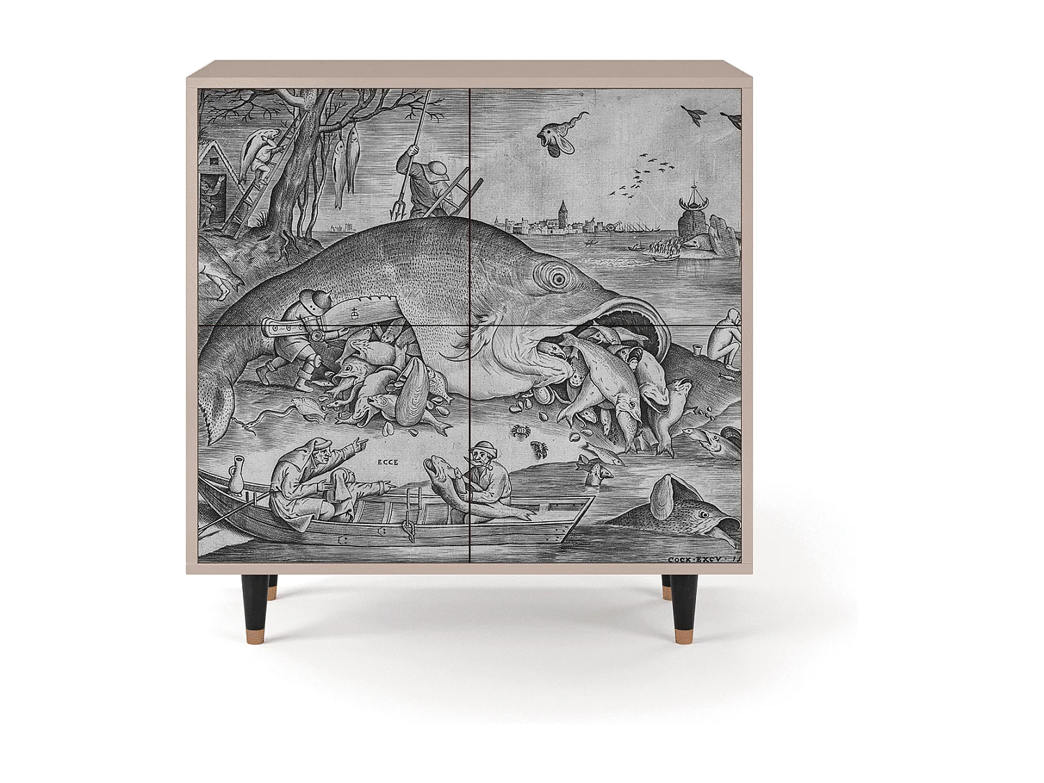 Credenza - 94x96x48 cm - BS3 - Big Fish Eat Little, Latte