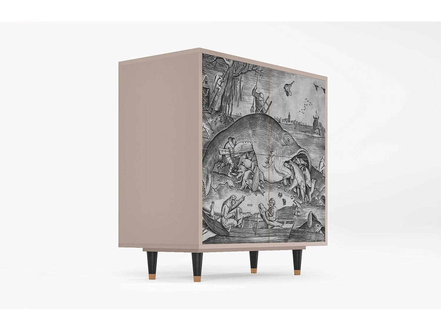 Credenza - 94x96x48 cm - BS3 - Big Fish Eat Little, Latte