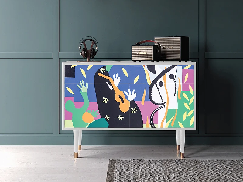 Buffet - 115x85x48 cm - BS4 - La Tristesse du Roi, Blanc