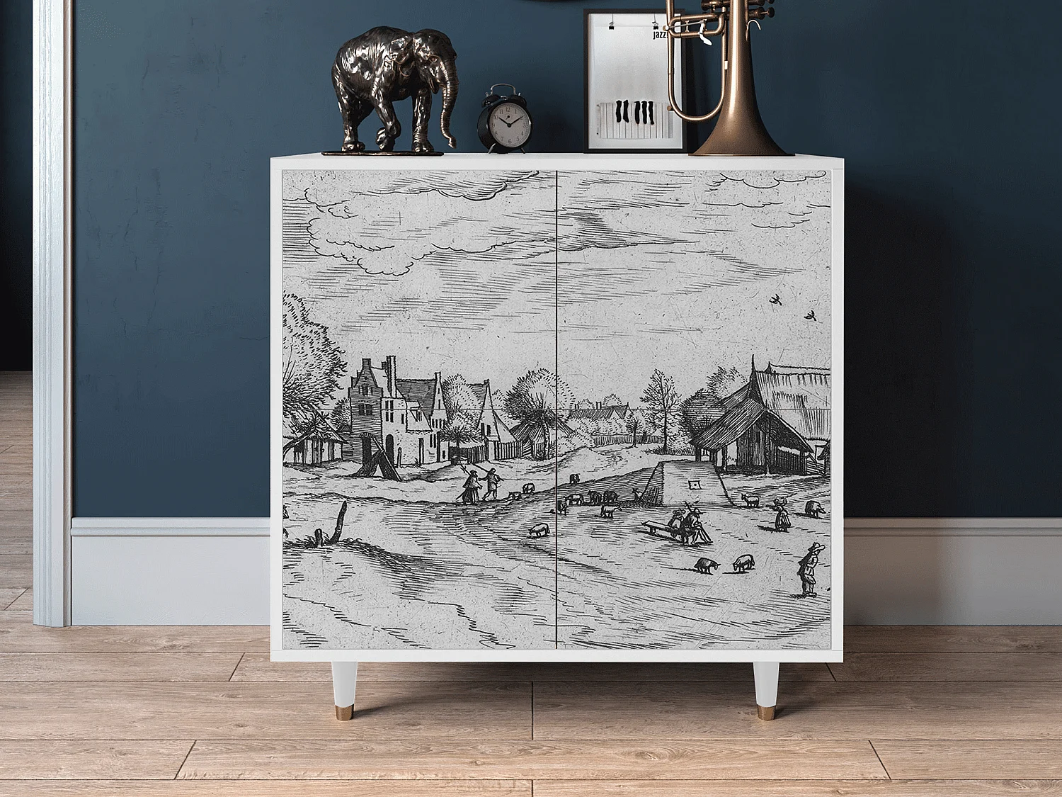 Buffet - 94x96x48 cm - BS3 - Country Village, Blanc
