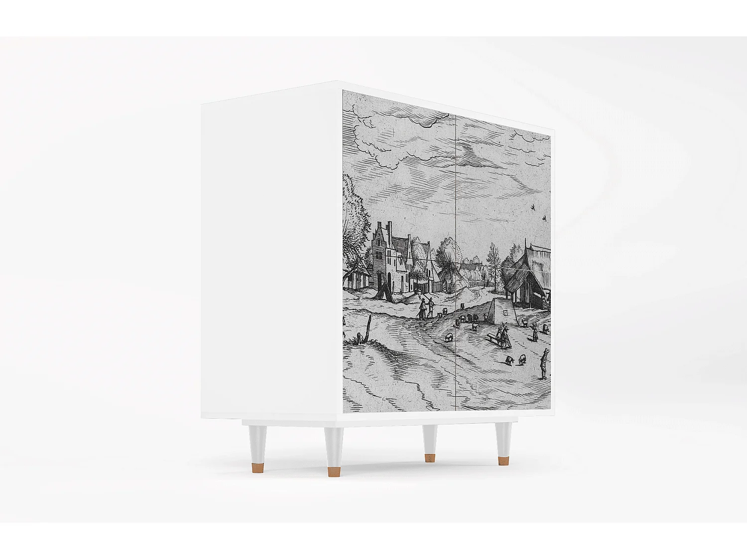 Buffet - 94x96x48 cm - BS3 - Country Village, Blanc