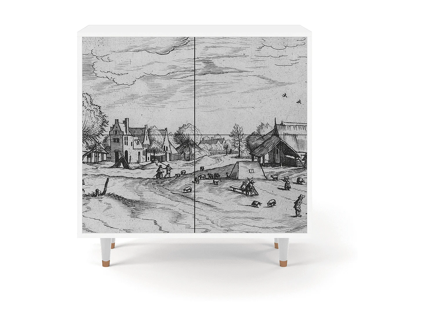 Buffet - 94x96x48 cm - BS3 - Country Village, Blanc