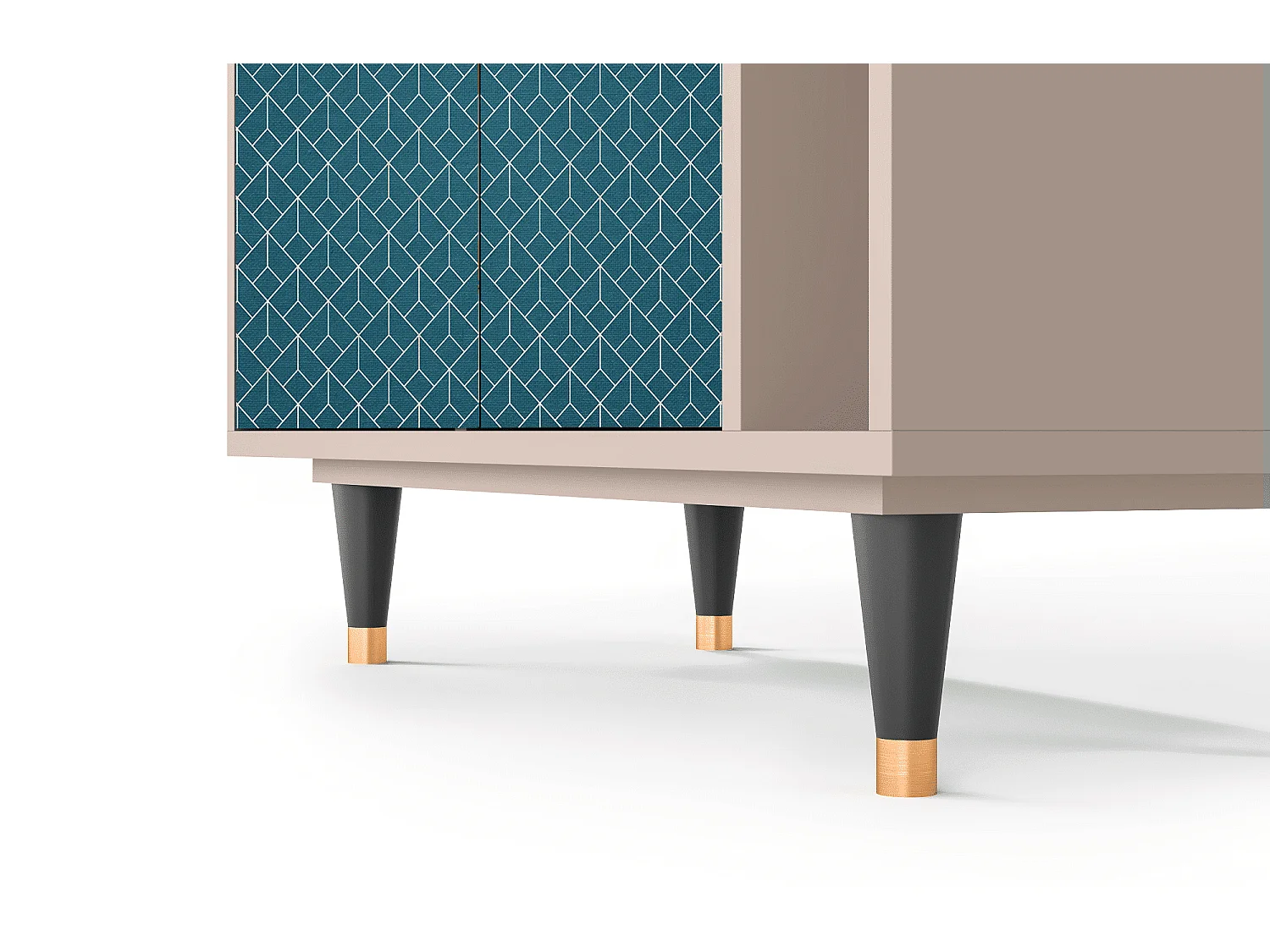 Credenza - 96х110х41 cm - BS6 - Turquoise Geometry, Latte