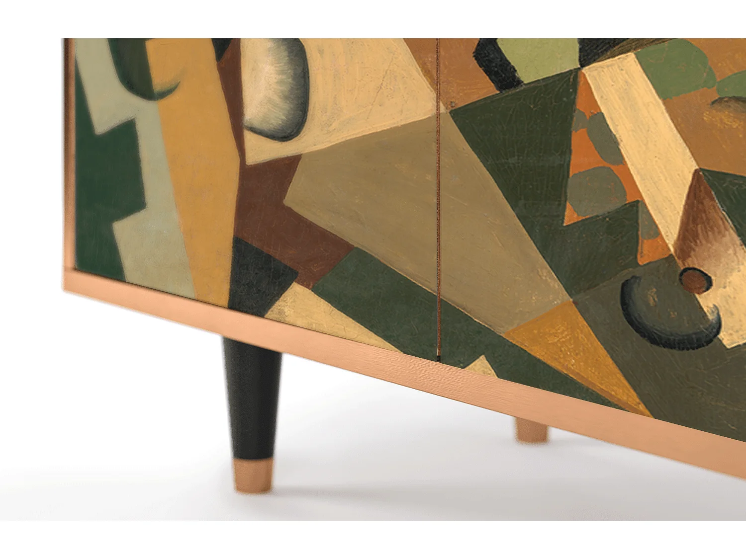 Credenza - 94x96x48 cm - BS3 - Glass and Checkerboard, Noce