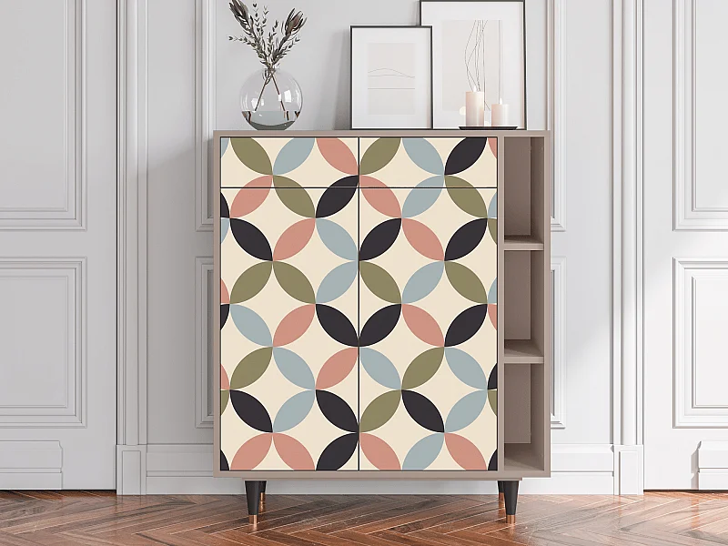 Kredens - 96х110х41 cm - BS6 - Butterfly Effect, Latte