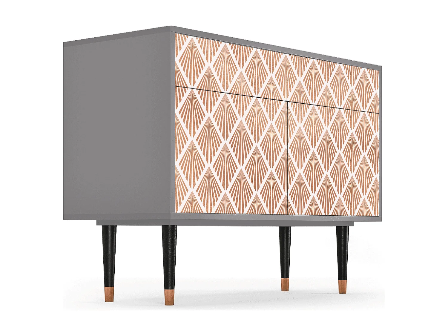 Kredens - 115x85x48 cm - BS4 - Pastel Sunrise, Szary