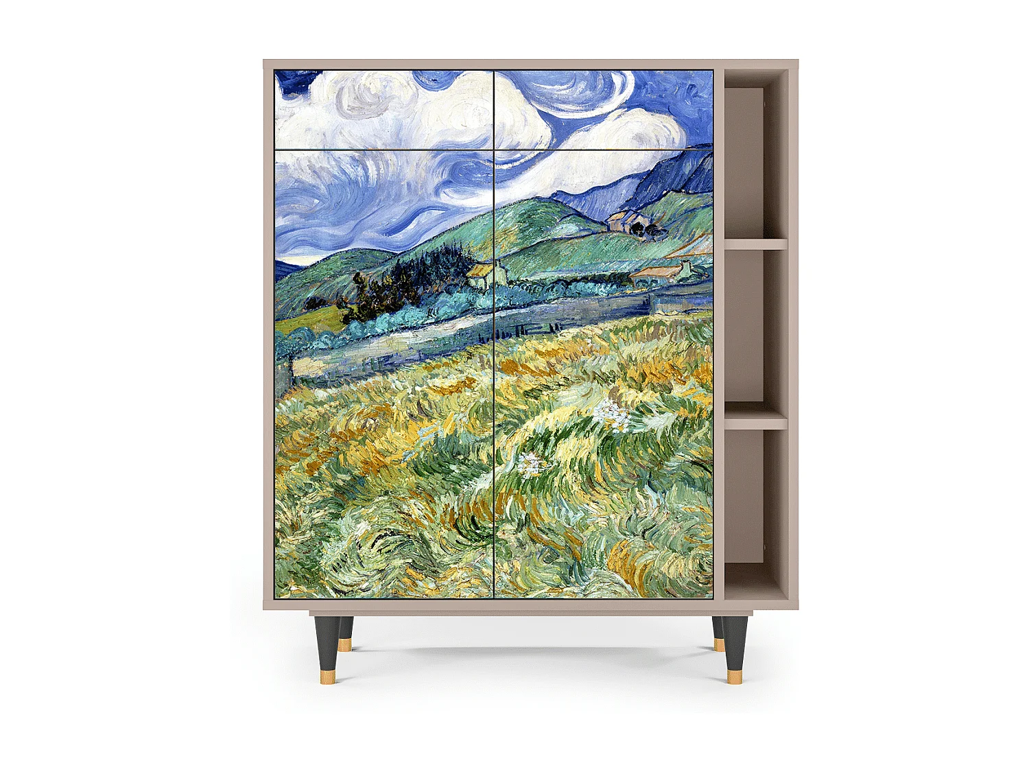 Sideboard - 96х110х41 cm - BS6 - Landscape, Latte