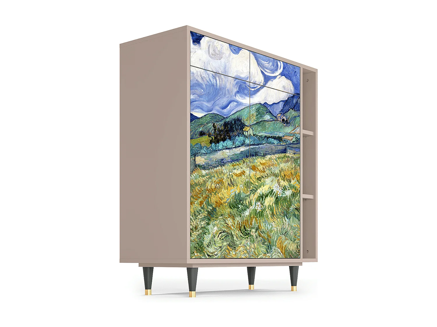 Sideboard - 96х110х41 cm - BS6 - Landscape, Latte