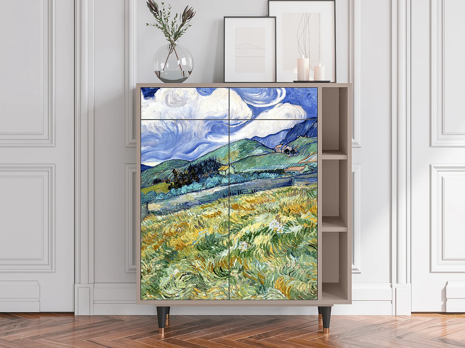 Dressoir - 96х110х41 cm - BS6 - Landscape, Latte