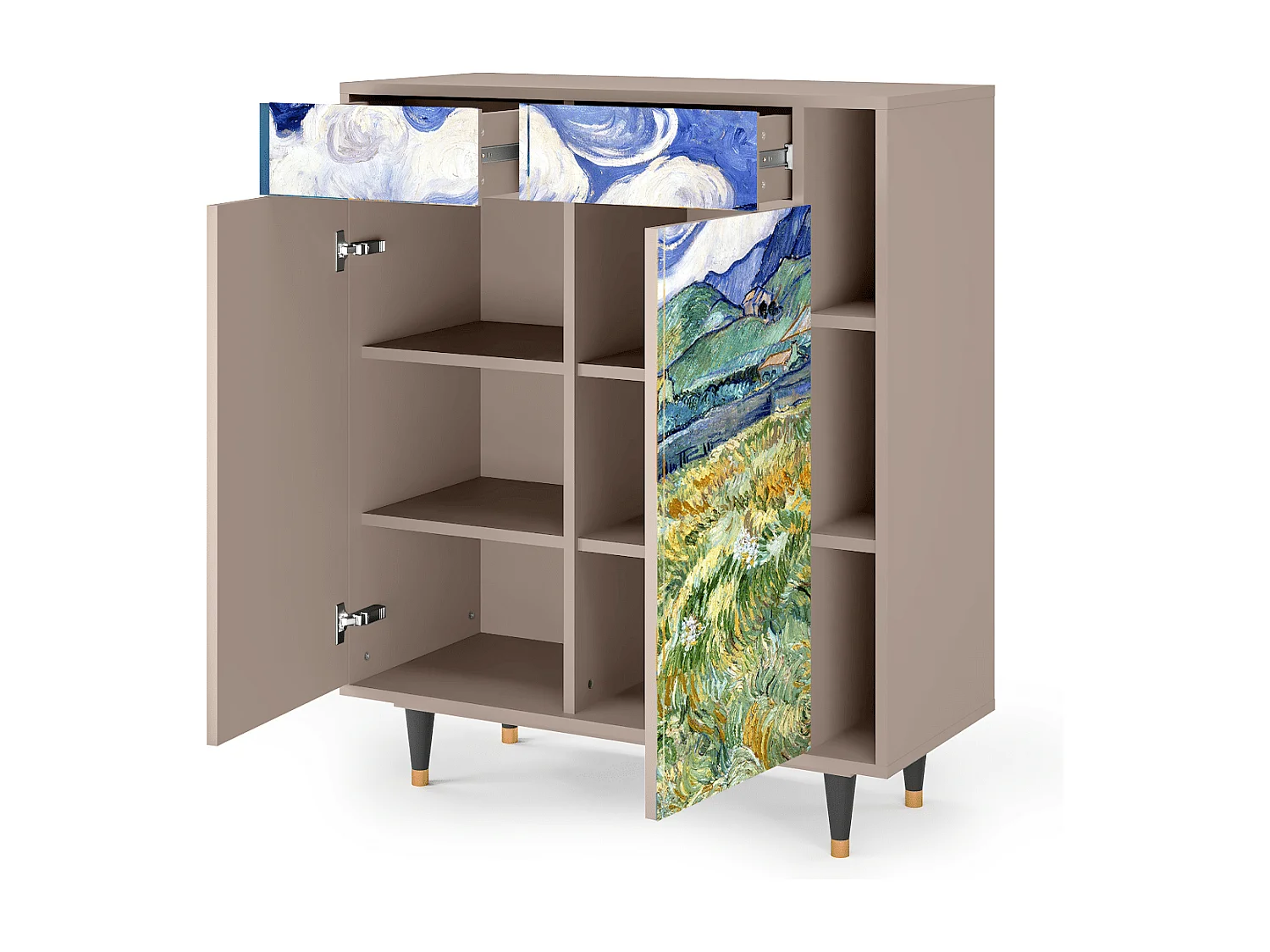 Dressoir - 96х110х41 cm - BS6 - Landscape, Latte