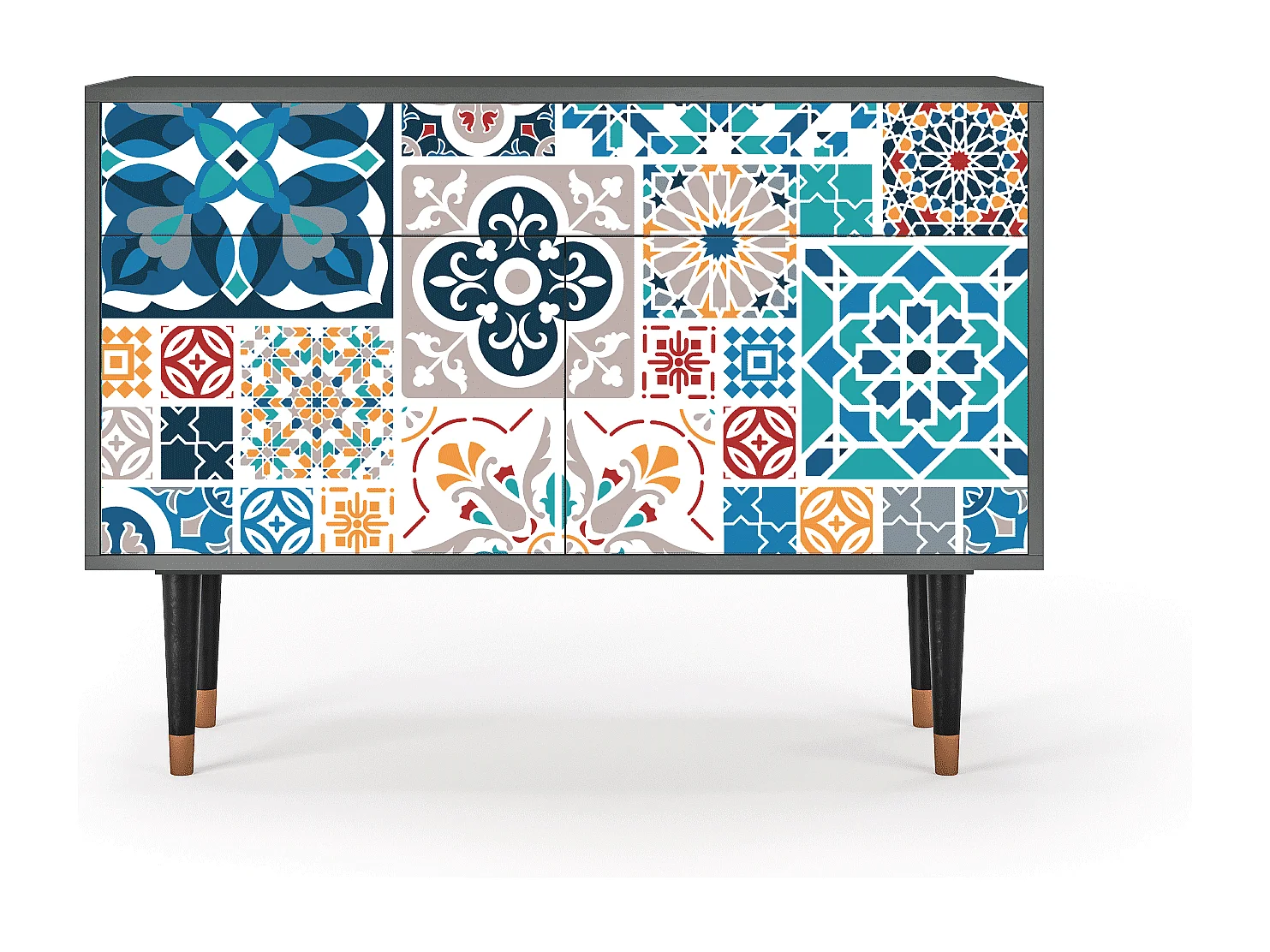 Buffet - 115x85x48 cm - BS4 - Moroccan Market, Anthracite