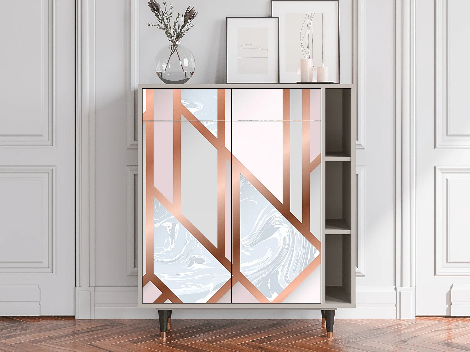 Sideboard - 96х110х41 cm - BS6 - Champagne Story, Sand