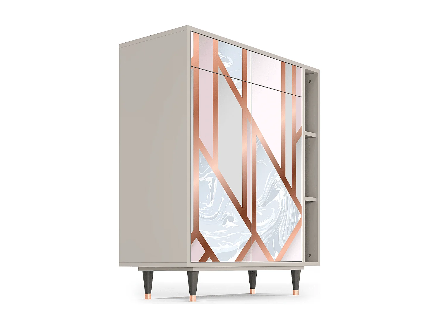 Kredens - 96х110х41 cm - BS6 - Champagne Story, Piaskowy