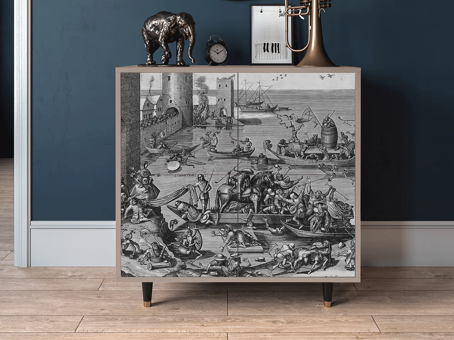 Kredens - 94x96x48 cm - BS3 - Saint Martin, Latte