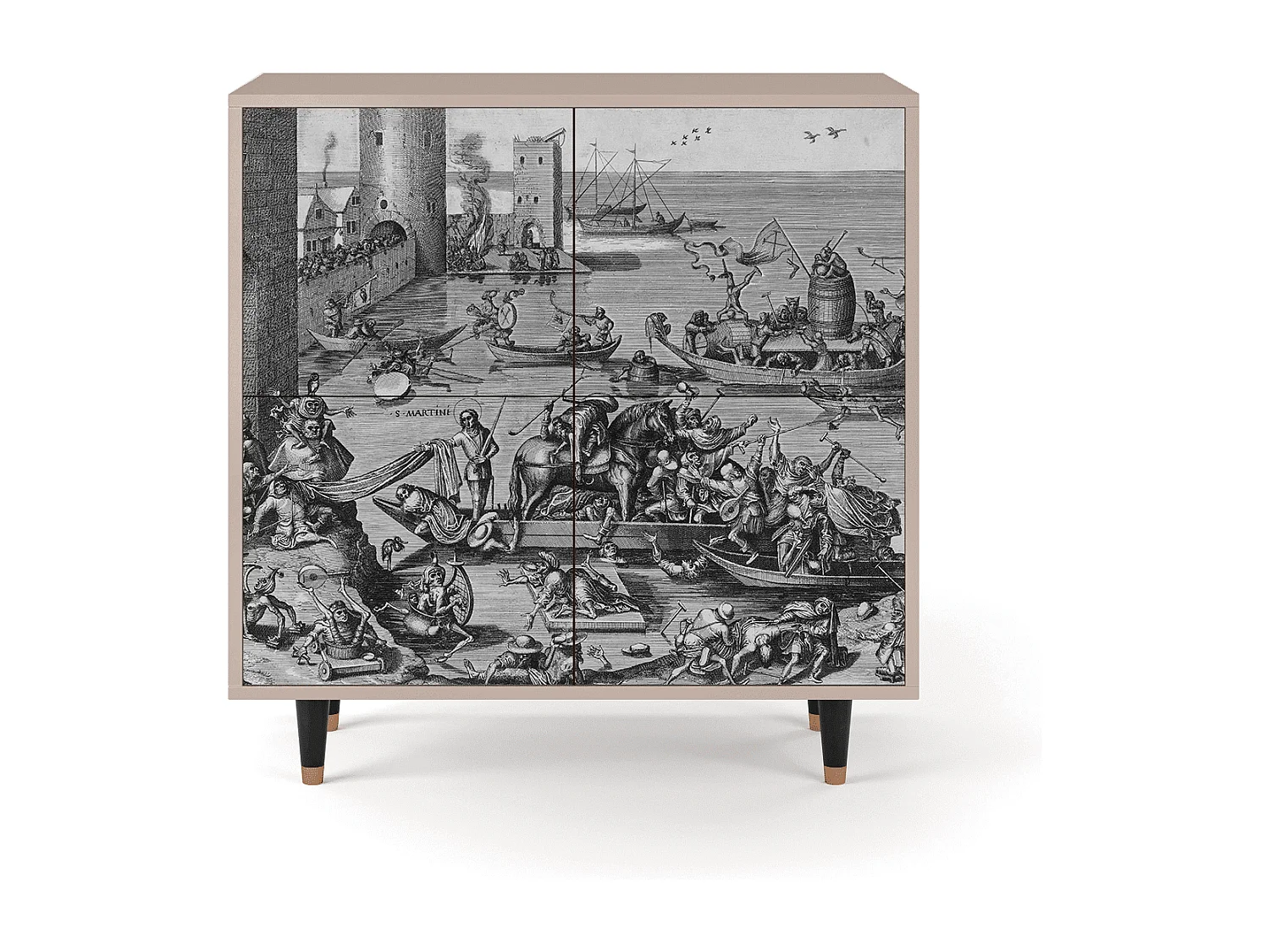 Kredens - 94x96x48 cm - BS3 - Saint Martin, Latte