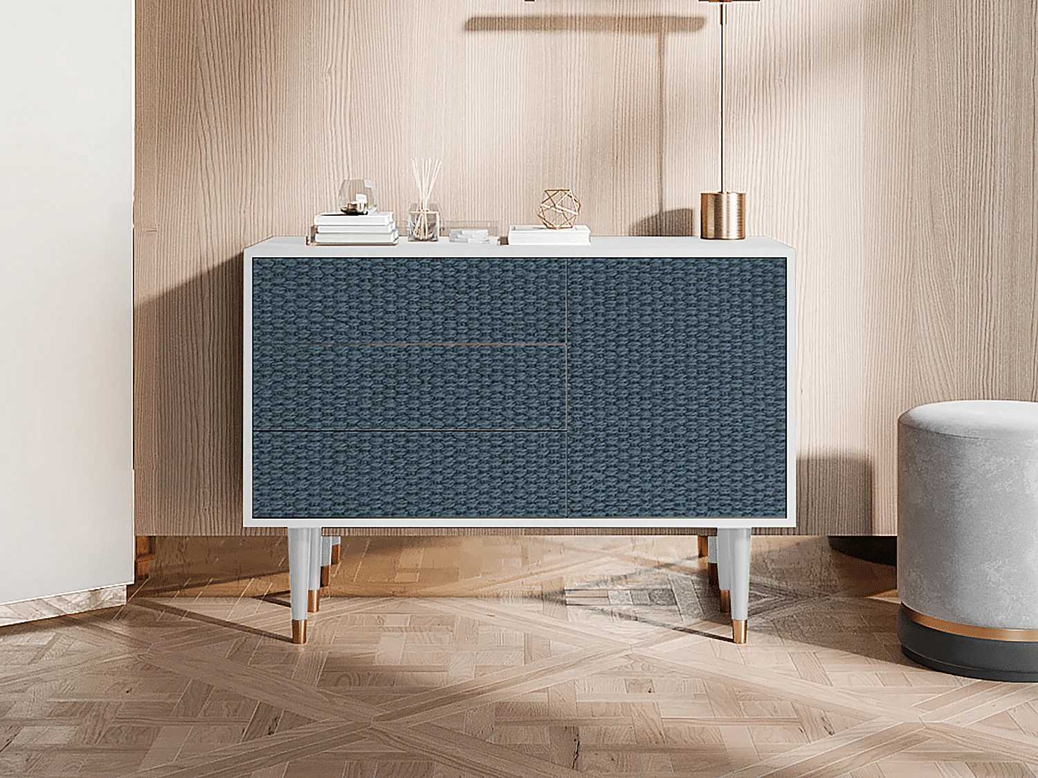 Buffet - 115х84х41 cm - S3 - Knitted Pattern, Blanc