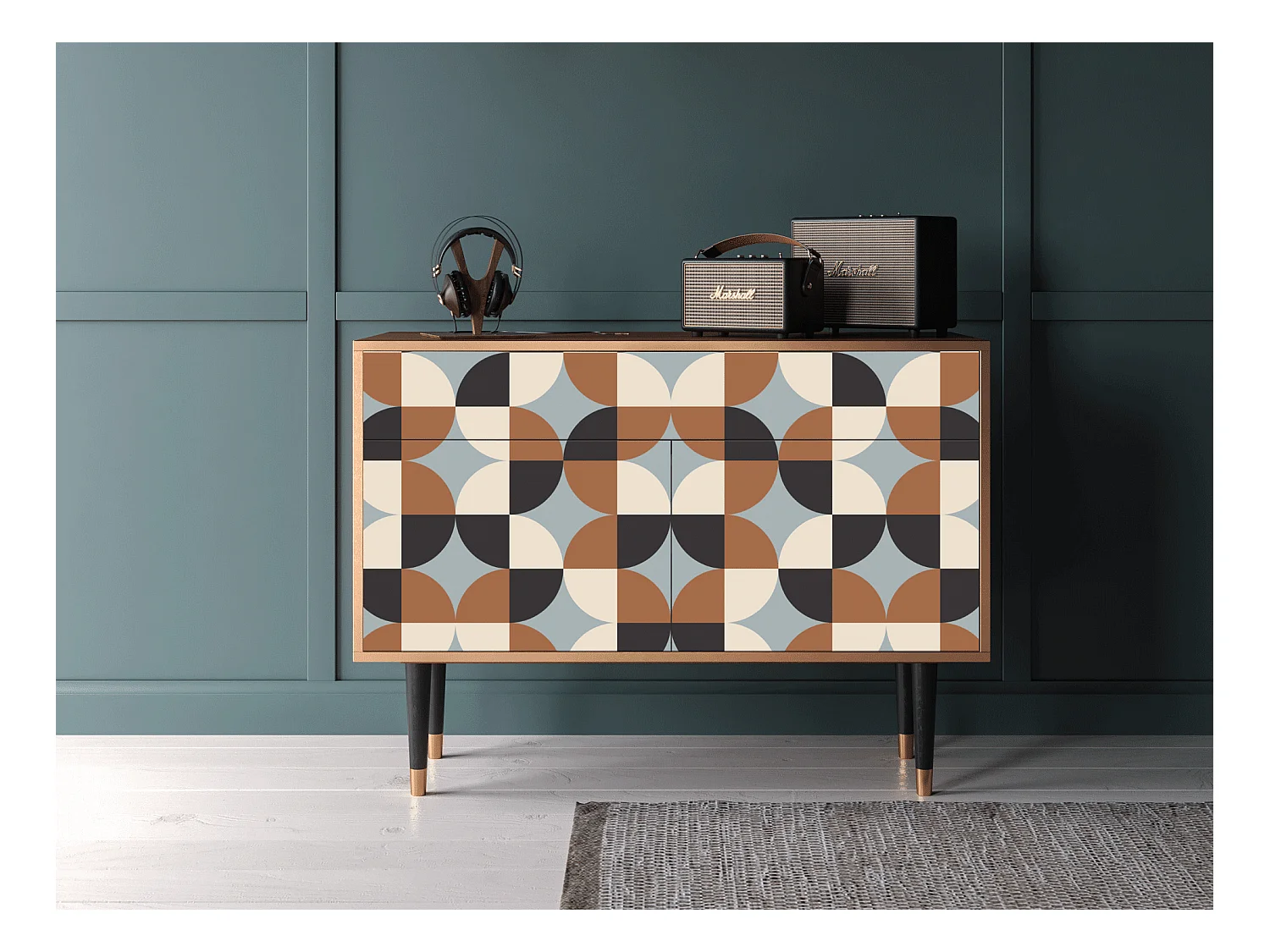 Buffet - 115x85x48 cm - BS4 - Grape Maccaroni, Noyer