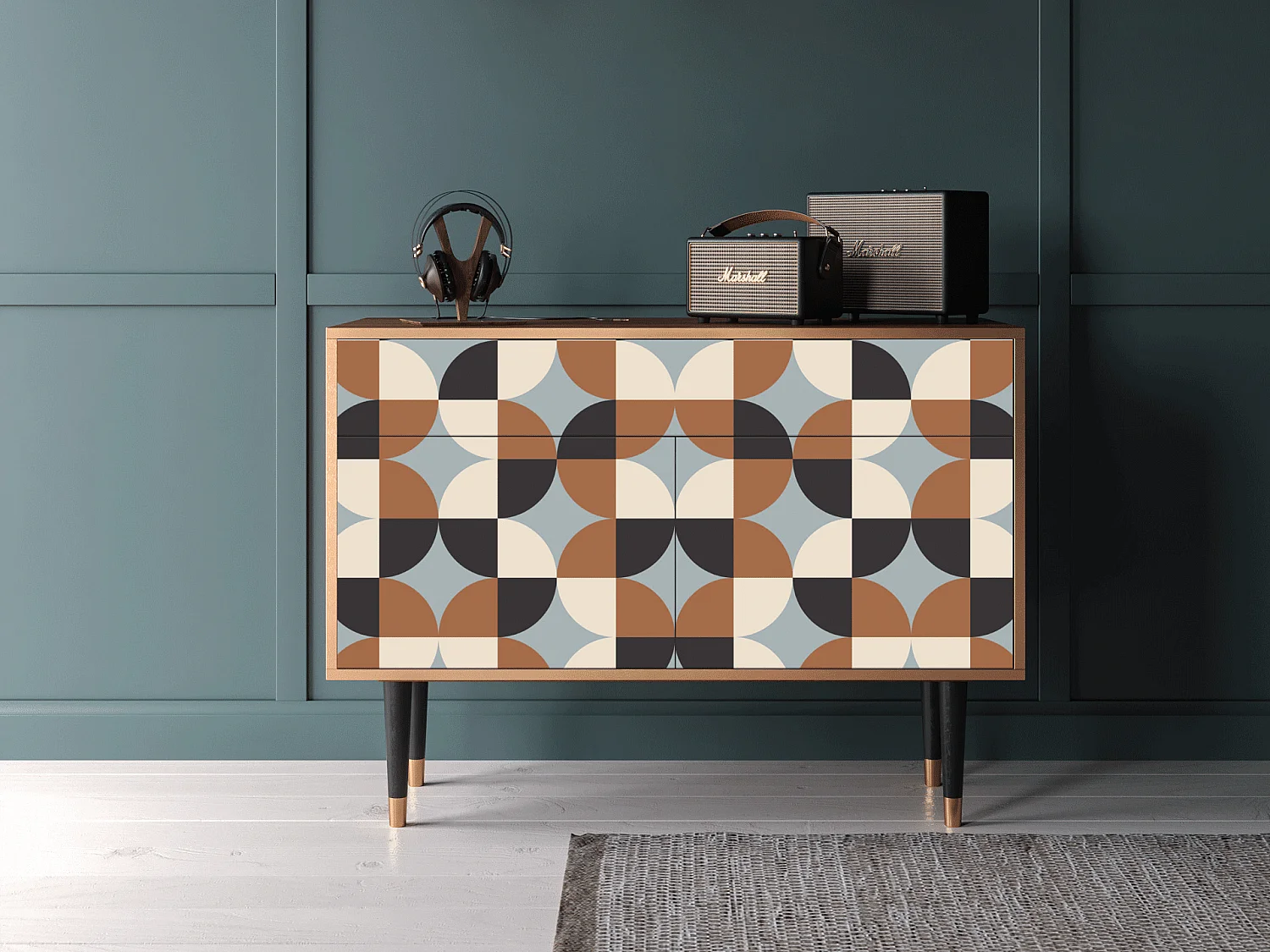 Aparador - 115x85x48 cm - BS4 - Grape Maccaroni, Nogal