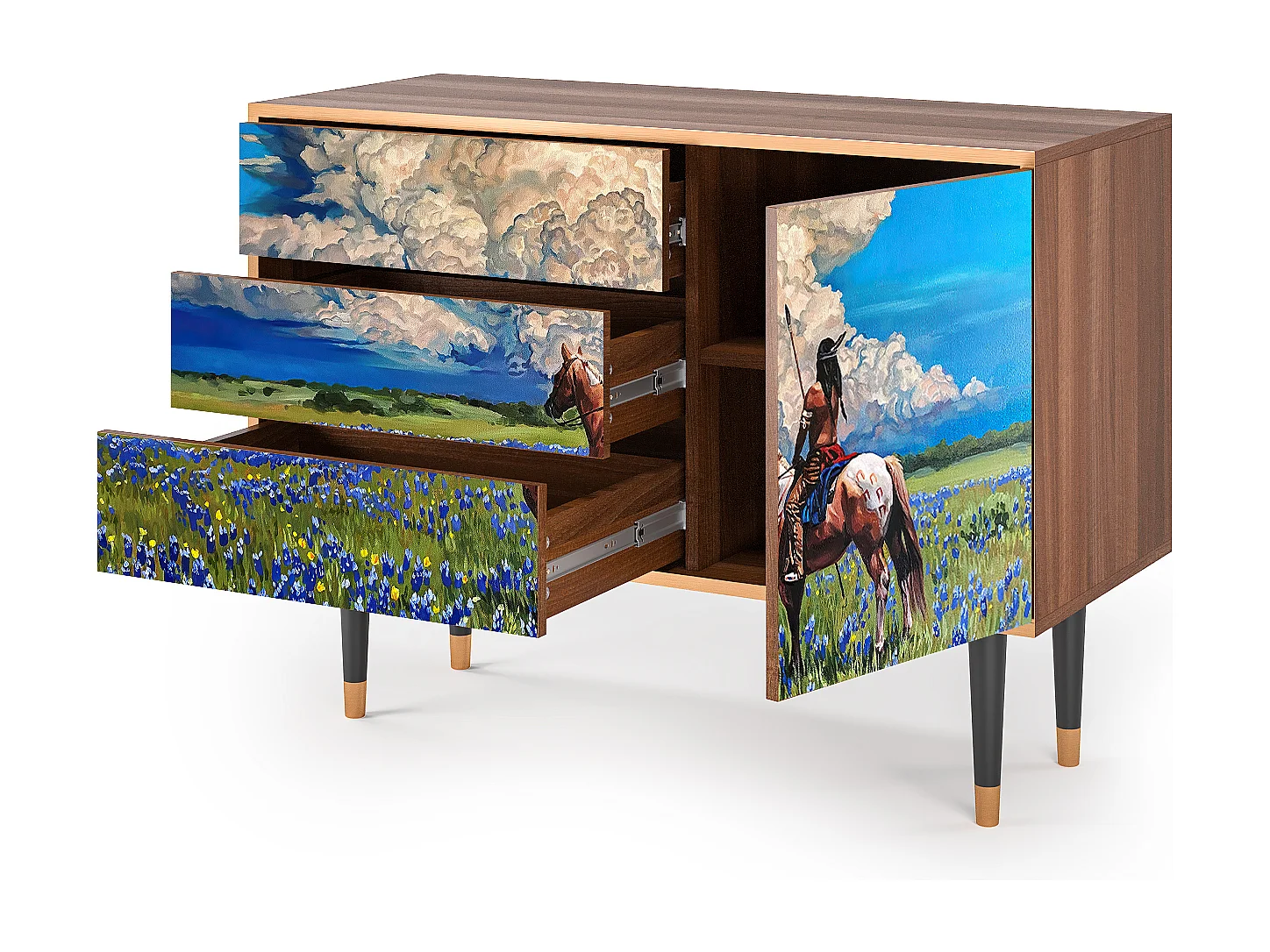 Buffet - 115х84х41 cm - S3 - Thunderheads by Dean, Noyer