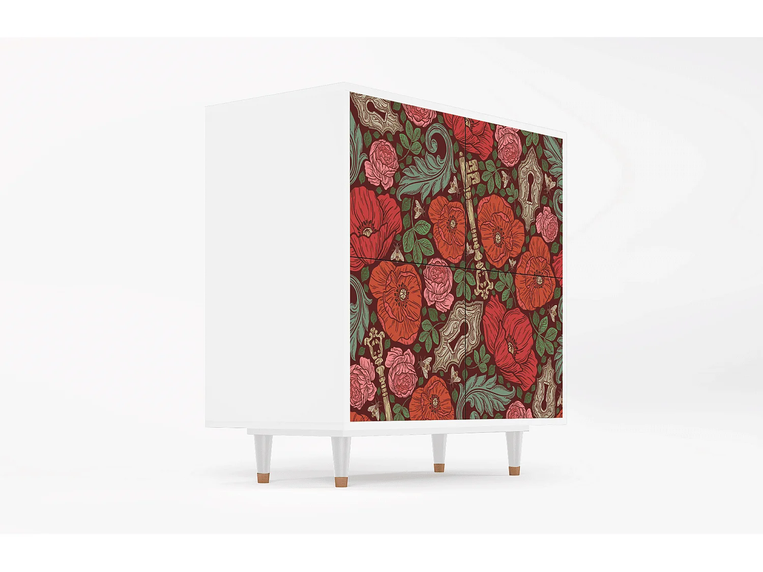 Buffet - 94x96x48 cm - BS3 - Poppy Garden, Blanc