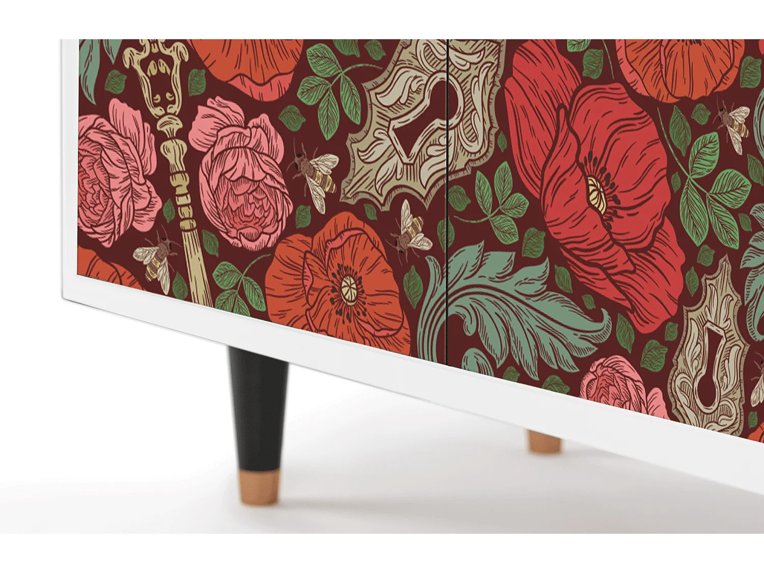 Buffet - 94x96x48 cm - BS3 - Poppy Garden, Blanc