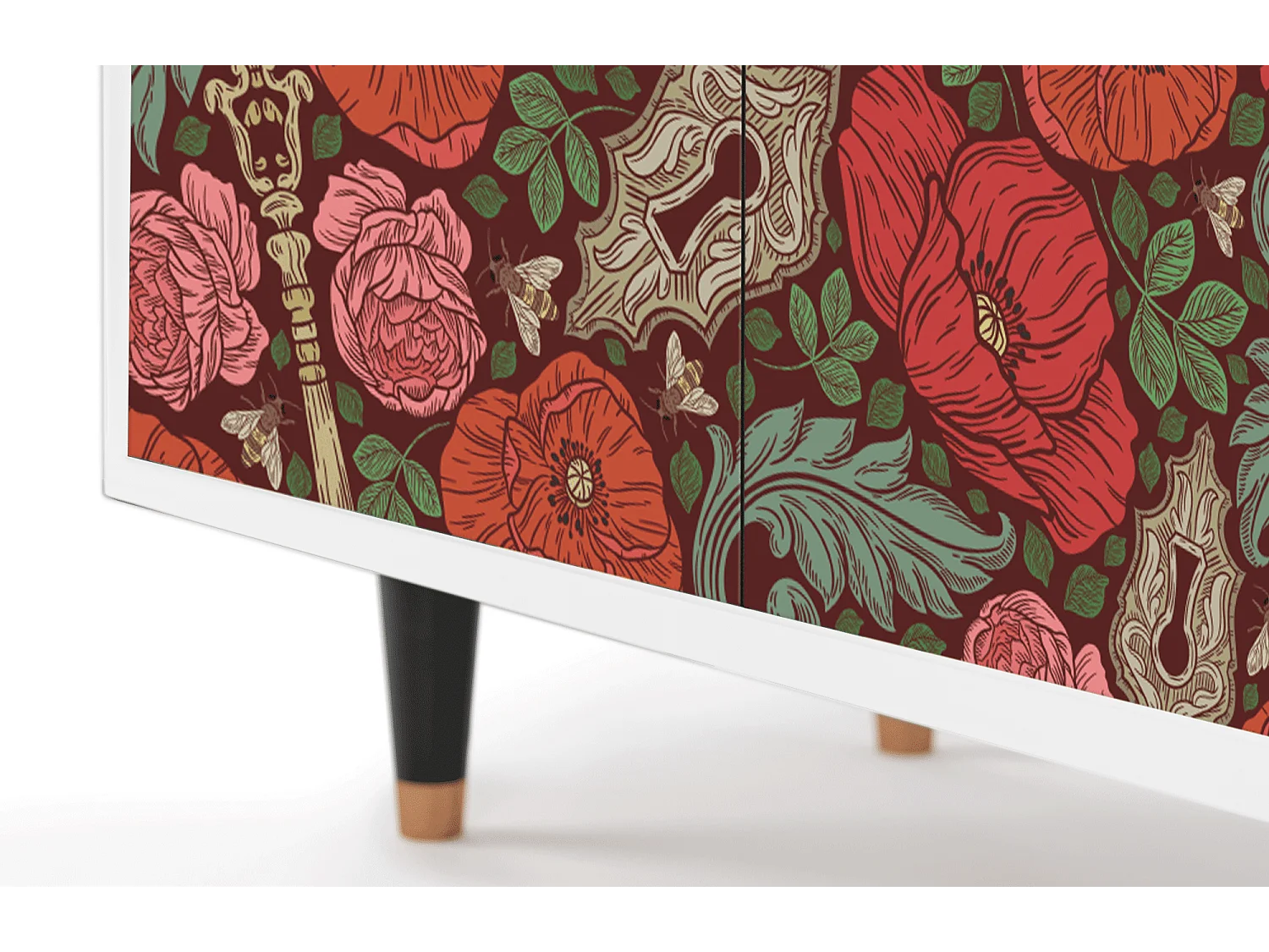 Buffet - 94x96x48 cm - BS3 - Poppy Garden, Blanc