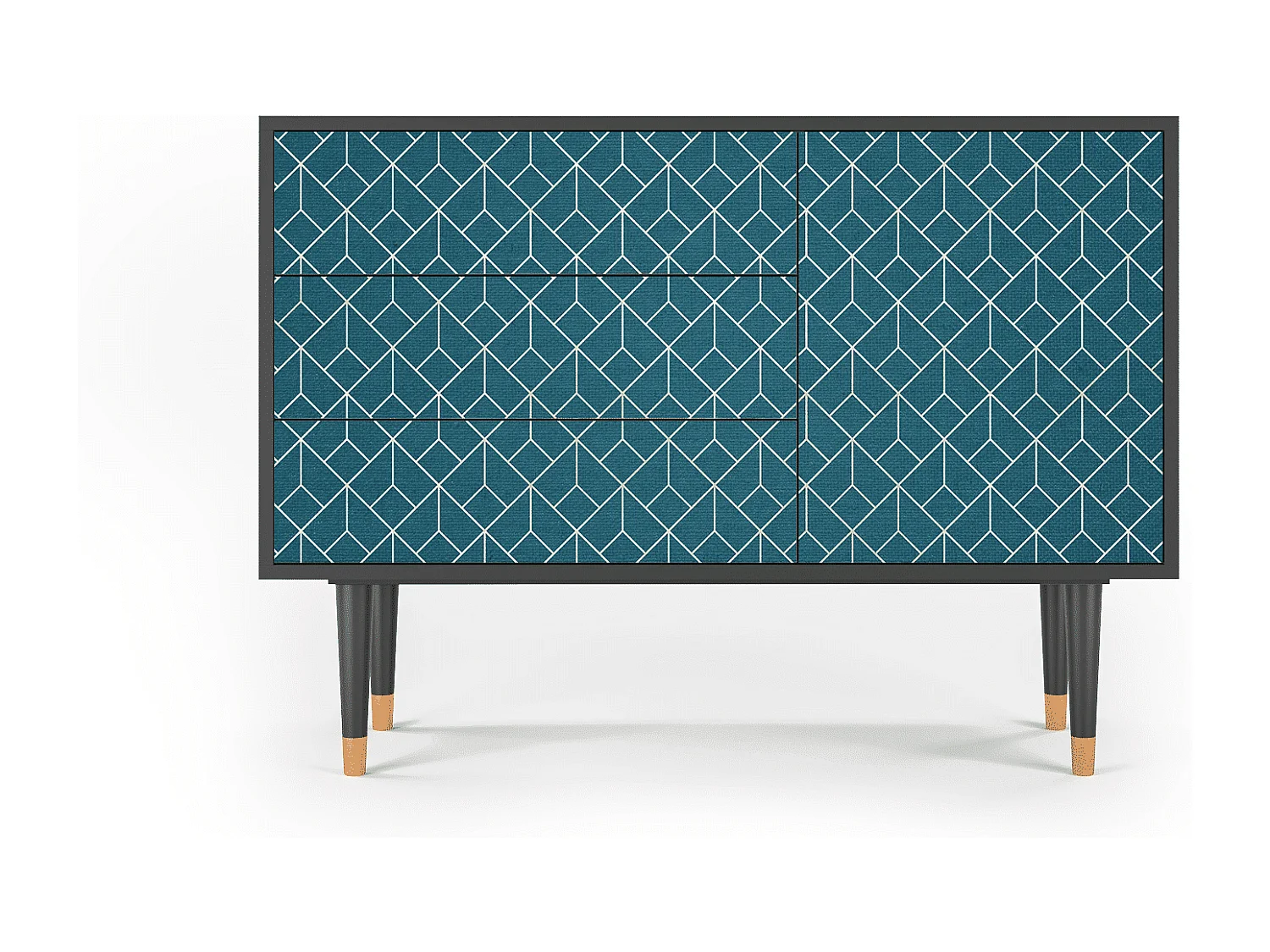 Sideboard - 115х84х41 cm - S3 - Turquoise Geometry, Anthrazit