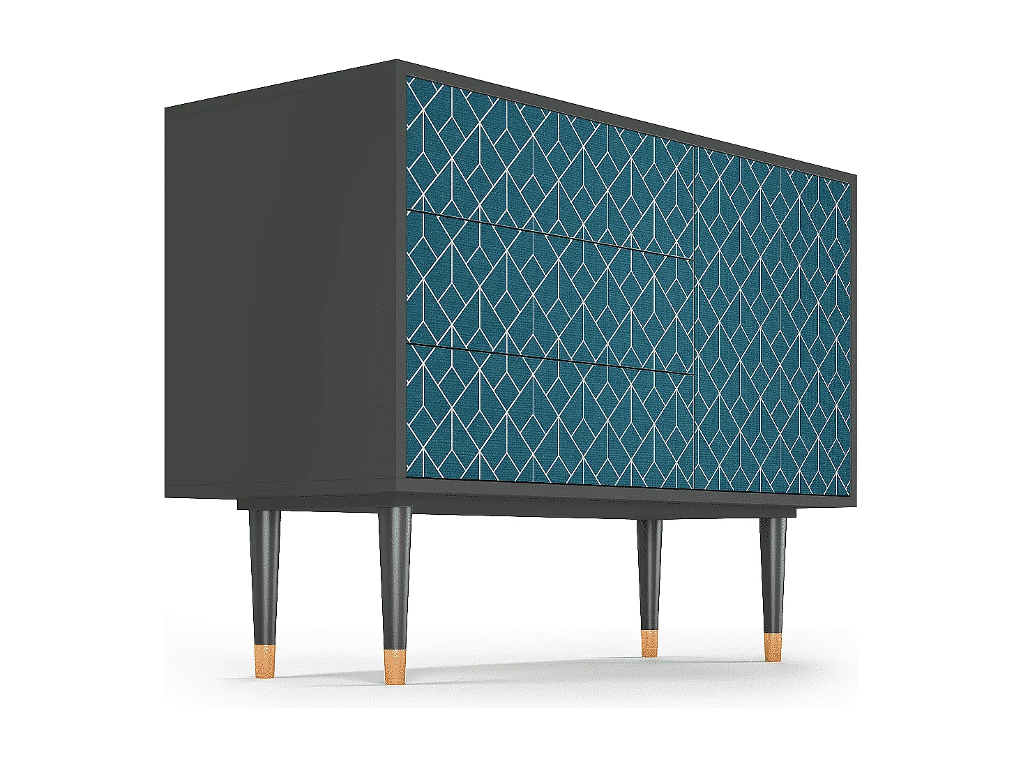 Sideboard - 115х84х41 cm - S3 - Turquoise Geometry, Anthrazit