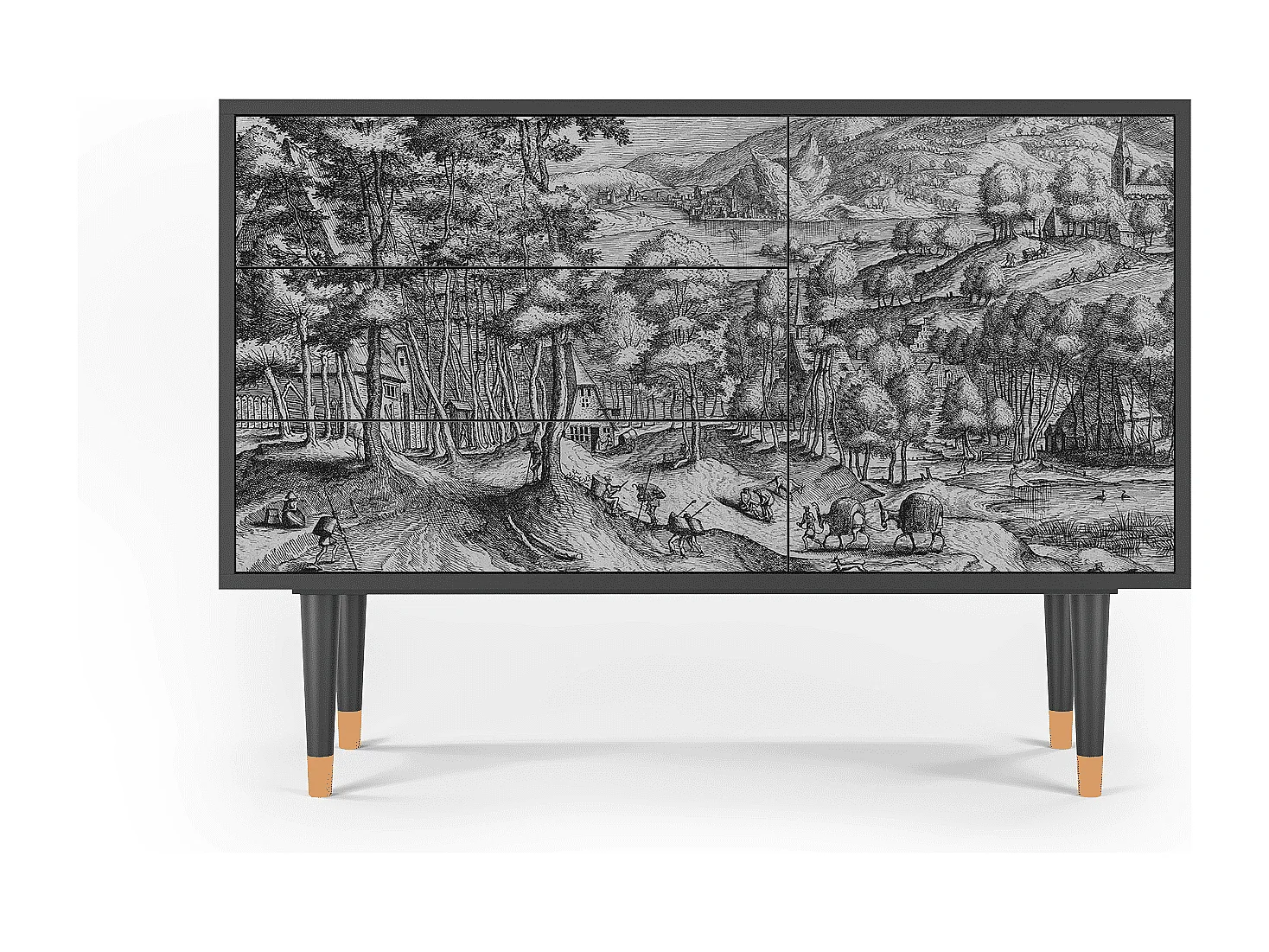 Credenza - 115х84х41 cm - S3 - Rusticorum, Antracite