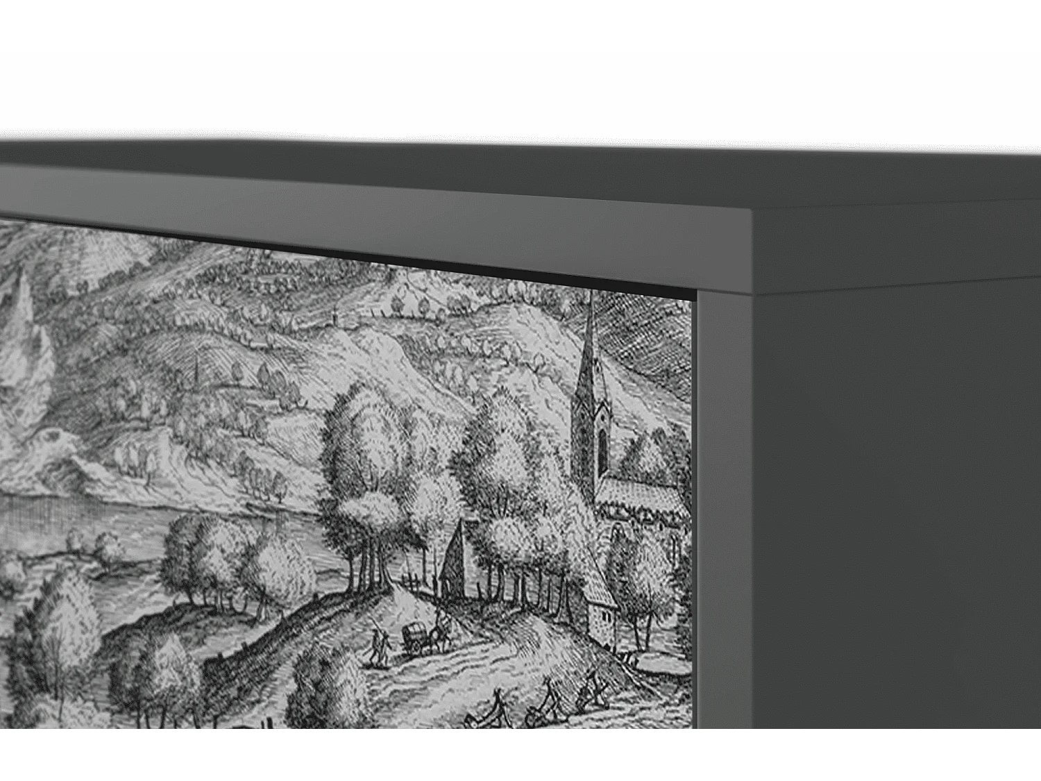 Kredens - 115х84х41 cm - S3 - Rusticorum, Antracyt