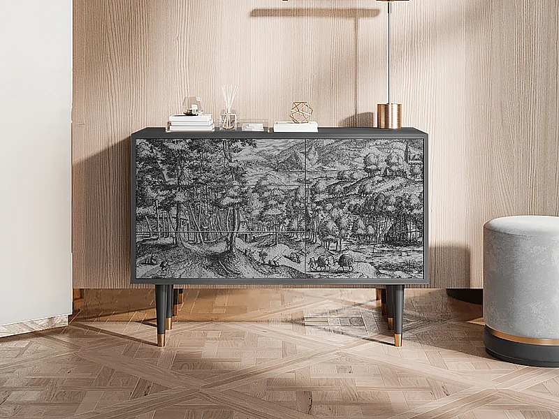 Sideboard - 115х84х41 cm - S3 - Rusticorum, Anthrazit