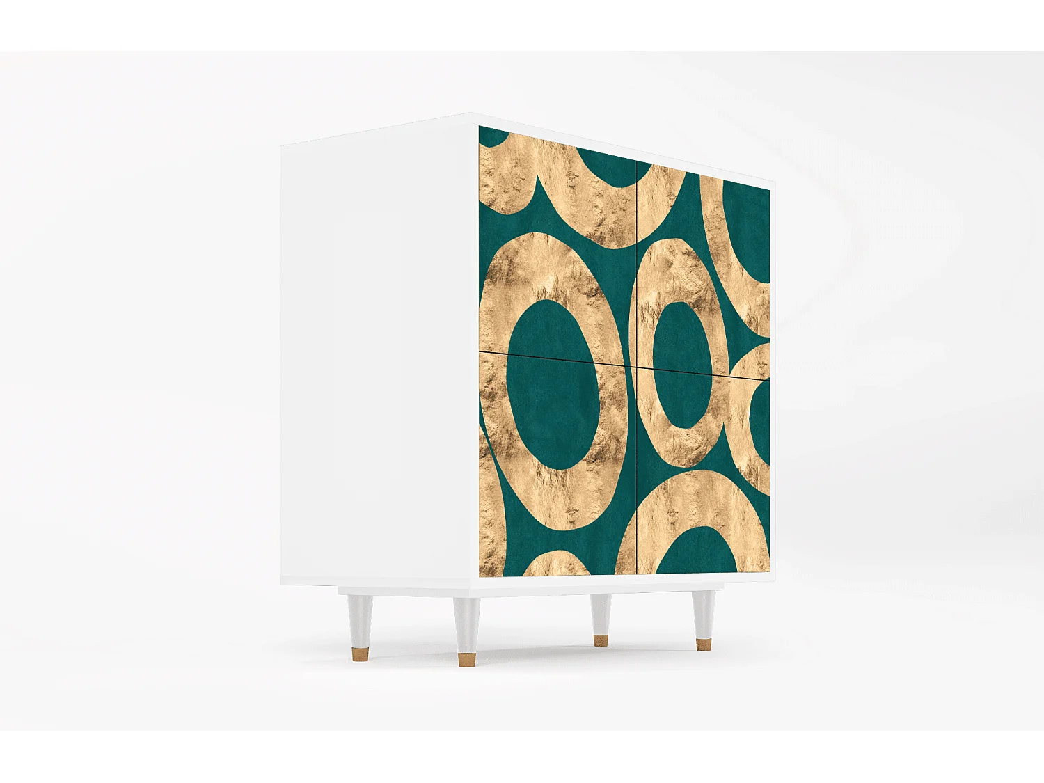 Sideboard - 94x96x48 cm - BS3 - Zircon Sphere, Weiß