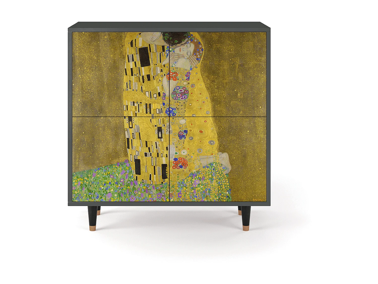 Sideboard - 94x96x48 cm - BS3 - The Kiss by Klimt , Anthrazit